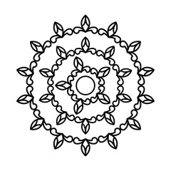 navratri mandala with monochrome color decoration hindu icon