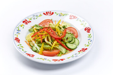 fresh salad on the white background