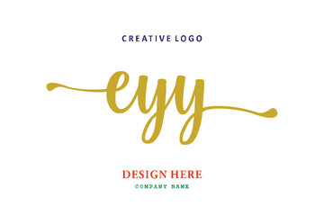 Fototapeta na wymiar EYY lettering logo is simple, easy to understand and authoritative