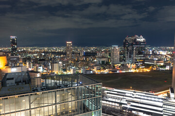 Naklejka premium view of the city at night