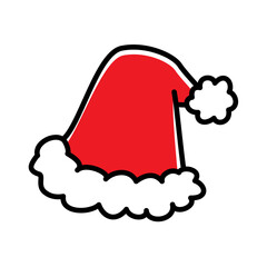 クリスマス　サンタ帽　赤帽子　イラスト素材