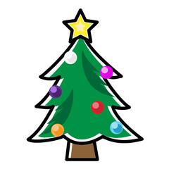 クリスマスツリー　ツリー　もみの木　イラスト素材