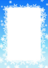 静かな冬の雪の結晶モチーフのポスターベクターイラスト