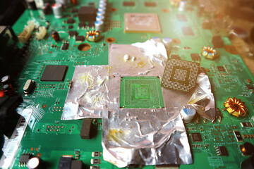 Repair and replace the cpu chip on the game board in close range