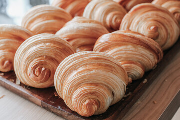 Warm Fresh Buttery Croissants and Rolls. French and American Croissants and Baked Pastries are enjoyed world wide.