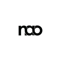 Obraz premium nao letter original monogram logo design