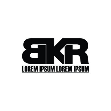 BKR letter monogram logo design vector