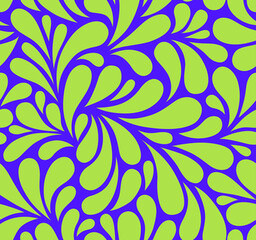 Fototapeta premium Vector seamless pattern with drops. Abstract floral background. Stylish colorful texture.