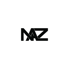 naz letter original monogram logo design