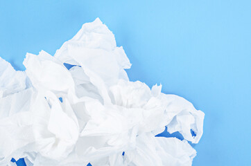 Crumpled tissue paper.