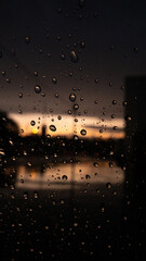 Obraz premium water drops on the window