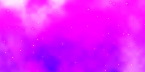 Light Purple vector texture with beautiful stars.