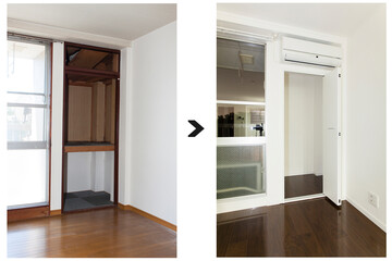 収納スペースのリフォーム前と後