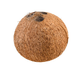 Tropical fruit coconut isolated on white background.