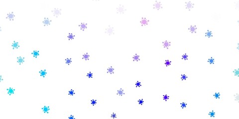 Light blue, red vector template with flu signs.