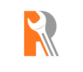 R Letter repair with wrench inside