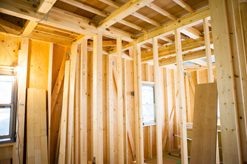 住宅の施工現場