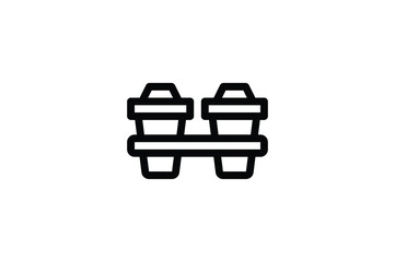 Coffee Shop Outline Icon - Take Away Coffee Cup