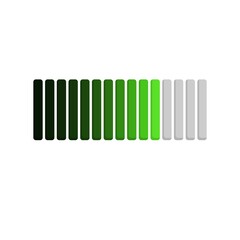 Measuring color scale. Horisontal green segmented band