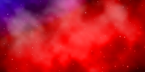 Dark Blue, Red vector pattern with abstract stars.