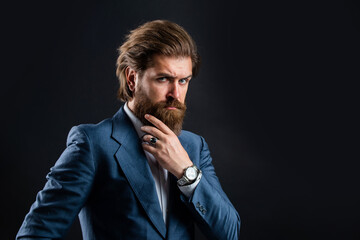 Accessory luxury watch businessman wrist, time is priceless concept
