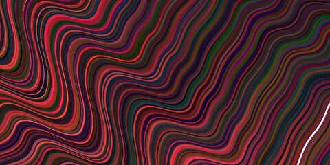 Dark Blue, Red vector backdrop with bent lines.