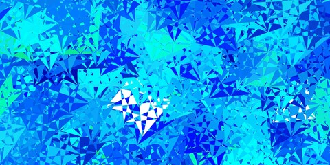 Fototapeta na wymiar Dark blue, green vector background with triangles.