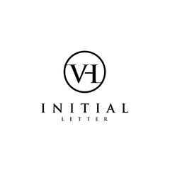 VH HV Monogram Logo Design.Modern Minimalist Emblem Featuring Letter H for Luxury Branding. Clean Abstract  Concept for Corporate Identity, Business, and Sophisticated Vector Illustration.