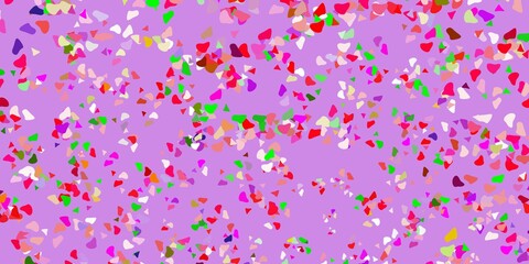 Light pink, green vector pattern with abstract shapes.