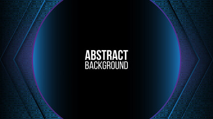 Abstract background technology high speed racing for sports of long exposure light on black background.Science geometric shape modern elegant design.Vector illustration.