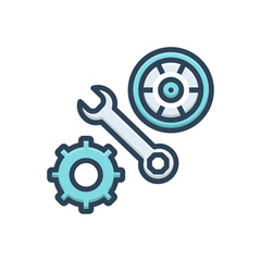 Obraz premium Color illustration icon for parts