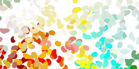 Light multicolor vector template with abstract forms.