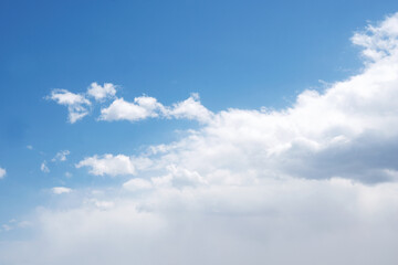 Blue sky and white clouds in the sunny sky background material