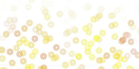 Light yellow vector natural layout with flowers.
