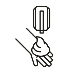 virus protection washing hands for daily personal care line icon