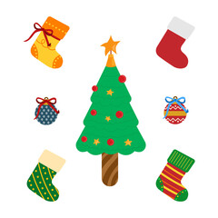 christmas tree and gifts