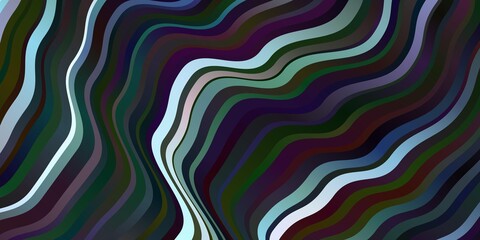 Dark BLUE vector template with lines.