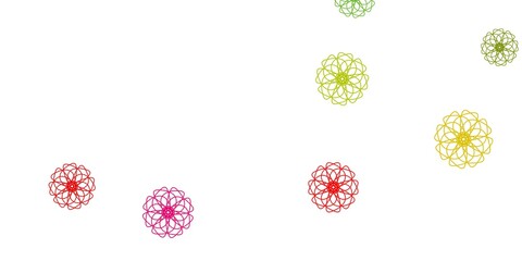 Light Multicolor vector natural backdrop with flowers.