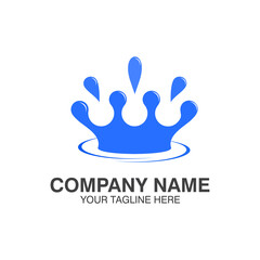 This logo template is a combination of water droplets and crowns