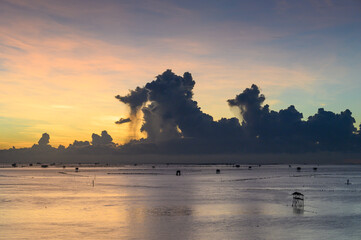 
Beautiful Ocean Sunrise Seascape , Bangtaboon - Phetchaburi , Thailand.
