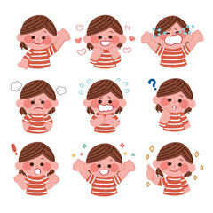 いろいろな表情の子供