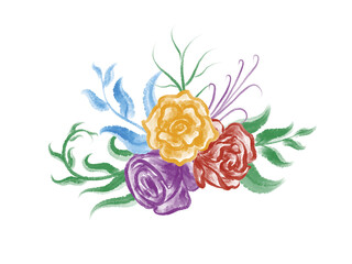 Fototapeta premium Flowers Watercolor. watercolor flower. use for greeting cards, frames, mugs, shopping bags, wall art, phone boxes, wedding invitations, stickers, decorations, and t-shirts