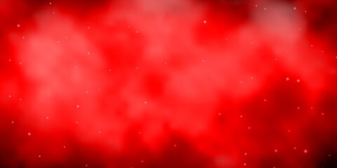 Dark Red vector background with colorful stars.