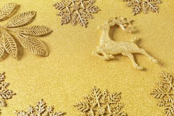 Fototapeta na wymiar クリスマス・イメージの金色の背景