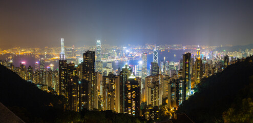 香港　ヴィクトリア・ピークからの夜景
