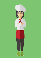 Cool lady chef