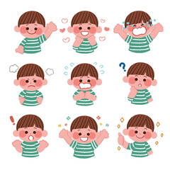 いろいろな表情の子供