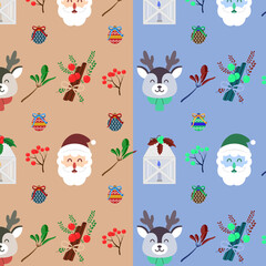 seamless pattern with santa claus
