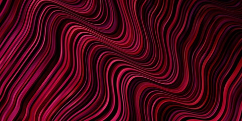 Light Pink, Red vector backdrop with curves.