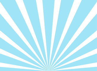 Sunlight rays background. powder blue color burst background. Vector sky illustration.